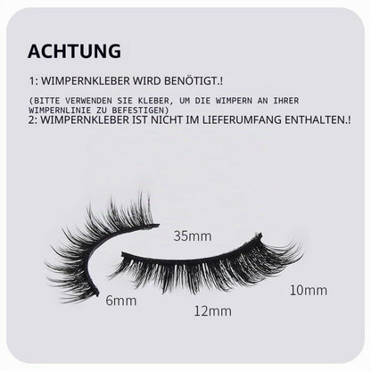 7 Paar 3D Natürliche Künstliche Wimpern – Wiederverwendbar & Flauschig