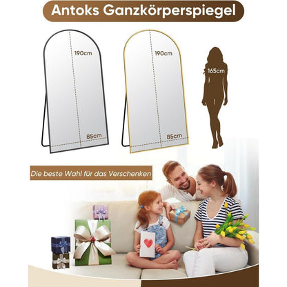 Ganzkörperspiegel Standspiegel gebogen – Modern & Langlebig