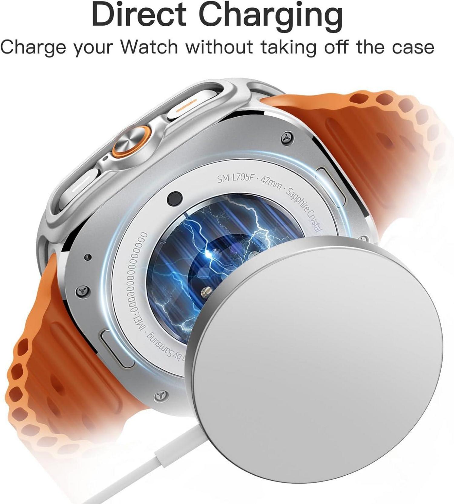 Hülle mit Schutzfolie für Samsung Galaxy Watch Ultra 47mm Gehärtetes