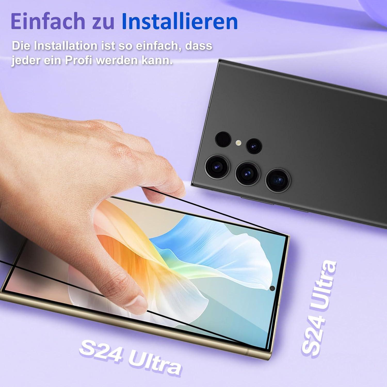 2 Stück Panzerglas Samsung Galaxy S24 Ultra 5G 9H Displayfolie