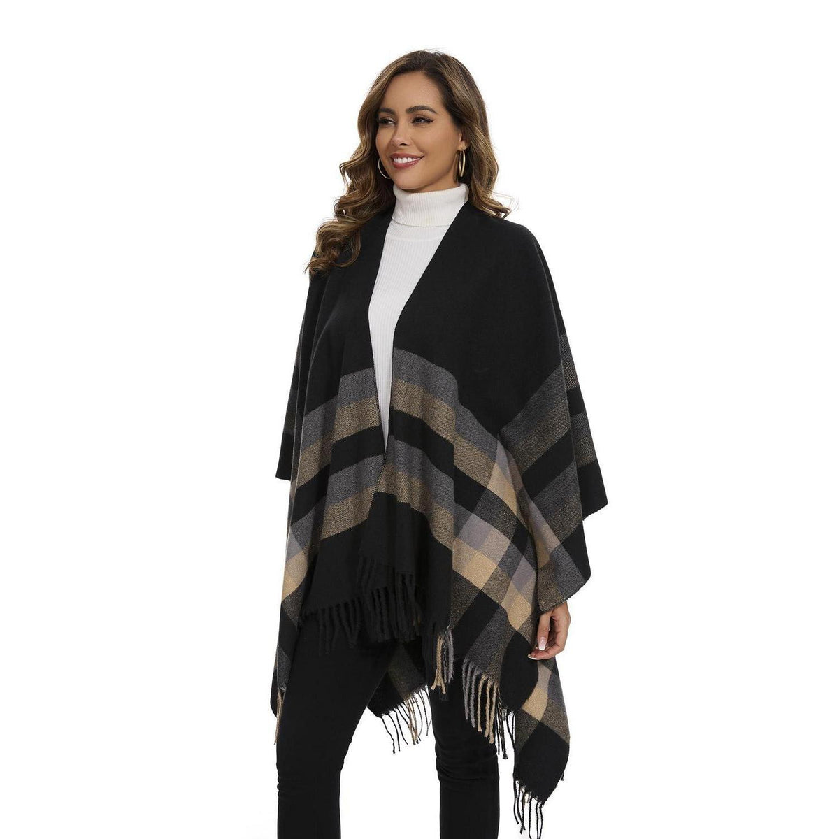 Poncho Damen – Weicher Schal-Umhang für Herbst & Winter