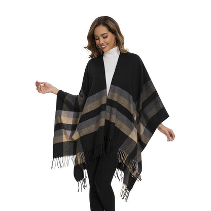 Poncho Damen – Weicher Schal-Umhang für Herbst & Winter