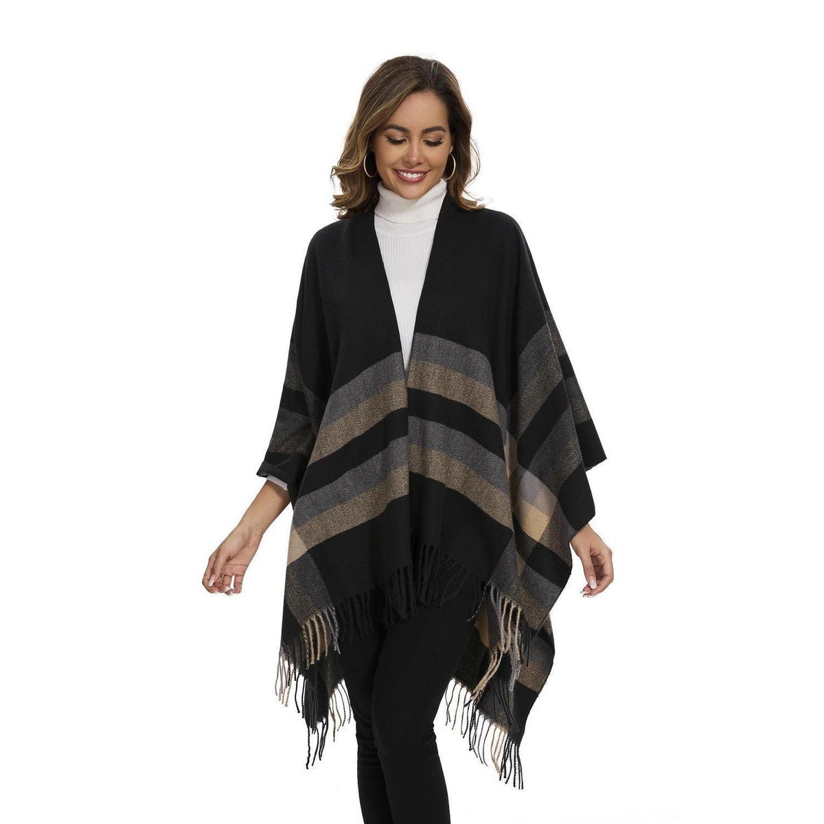 Poncho Damen – Weicher Schal-Umhang für Herbst & Winter