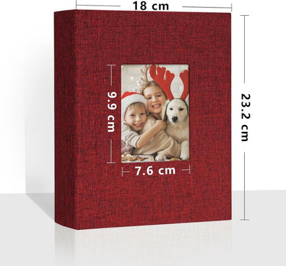 Vienrose Fotoalben Klein 10x15 Leinen Cover 2 Pack Rot