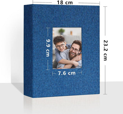 Fotoalbum 10x15 cm 2er Pack Leinen Cover Frontfenster 200