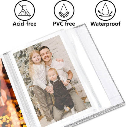 Fotoalbum - 10x15 Klein Leinen Cover 2er Pack Grau