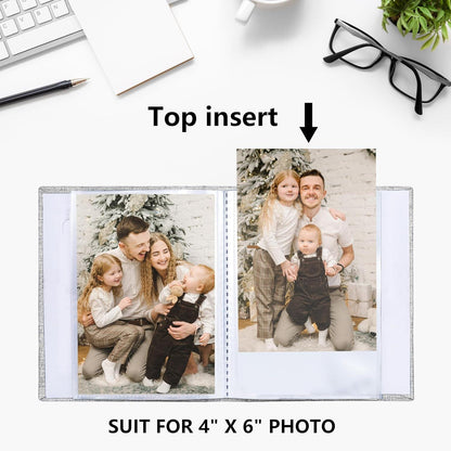Fotoalbum Vienrose Klein 10x15 Leinen Cover 2er Pack Frontfenster 100 Fotos