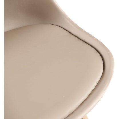Skandinavische Esszimmerstühle 4er-Set, Khaki
