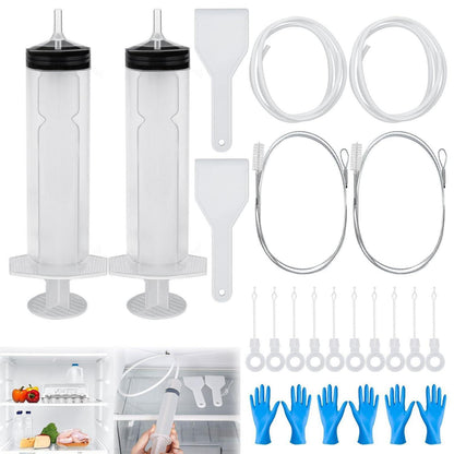 Kühlschrank Abfluss Reinigungsset mit Bürste und Spritze