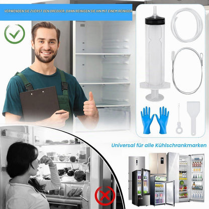 Kühlschrank Abfluss Reinigungsset mit Bürste und Spritze