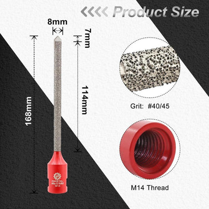 Diamant Mörtel Hakenbohrer 8mm x 168mm M14 für Winkelschleifer