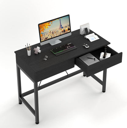 Schreibtisch mit 2 Schubladen Holz Arbeitsplatz Bürotisch