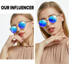 DUCO Polarisierte Vintage Sonnenbrille Damen UV400 Schutz