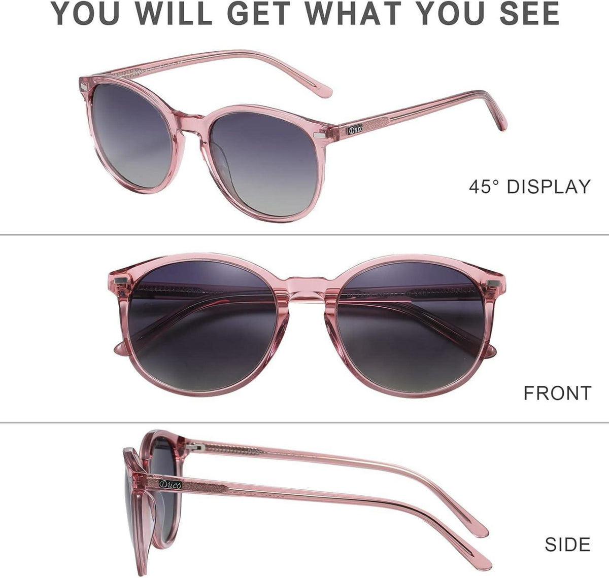 Retro Polarisierte Damen Sonnenbrille UV400 Schutz Leichtgewicht