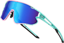 Kinder Sport Sonnenbrille UV400 Schutz TR90 Rahmen DK268 Blau/rosa