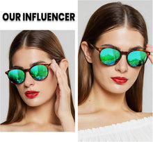 DUCO Retro Damen Sonnenbrille Polarisiert UV400 Schutz