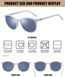 DUCO Retro Damen Sonnenbrille Vintage UV400 Polarisiert