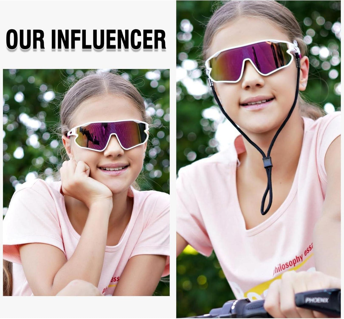 DUCO Kinder Sonnenbrille Jugend Baseball TR90 Rahmen UV400