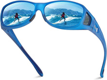 Polarisierte Sonnenbrille UV400 Schutz Transparent Blau Unisex
