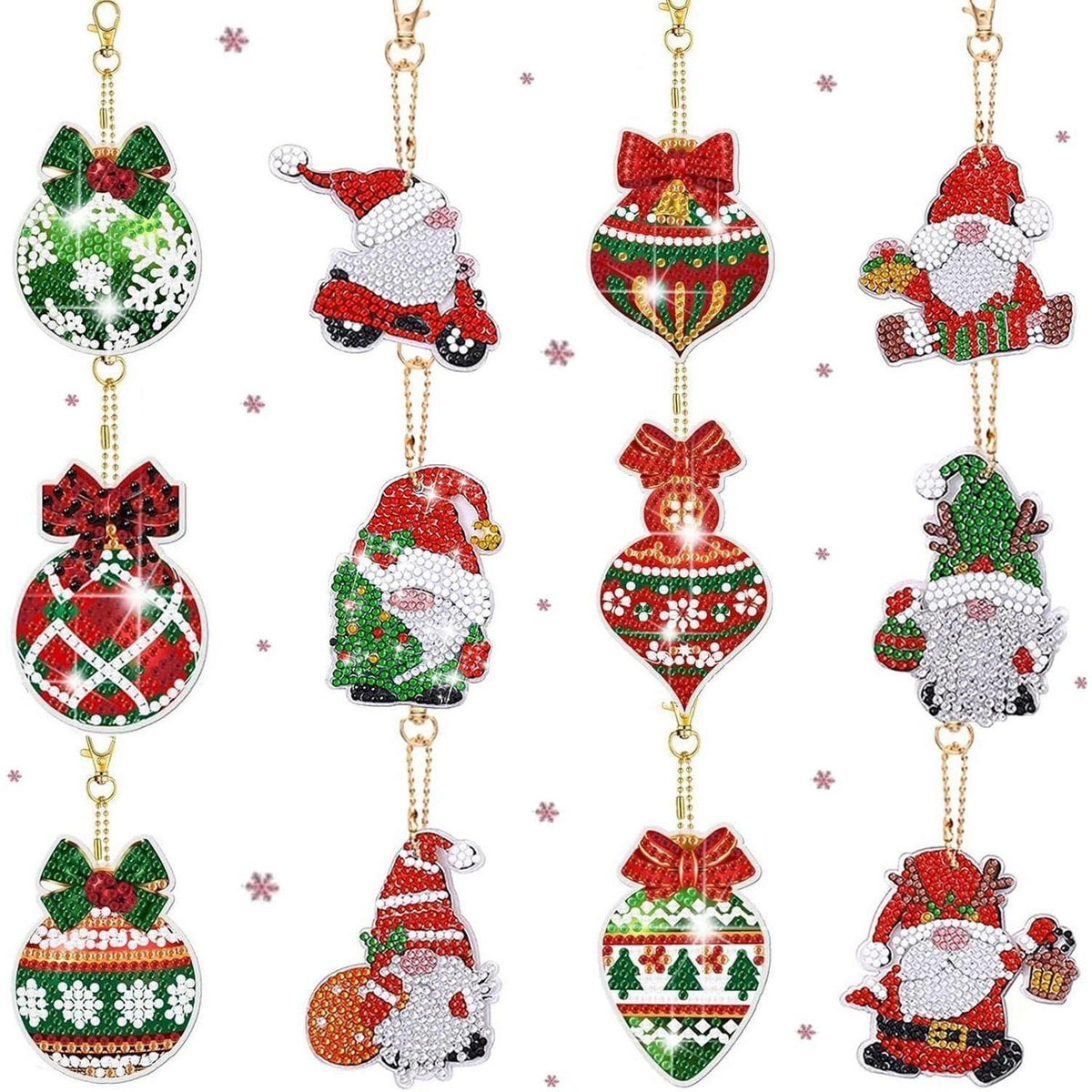 Diamant Painting Adventskalender Weihnachten – 12 Anhänger DIY Set
