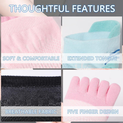 Damen Zehensocken 5er-Pack – Atmungsaktiv & Komfortabel für Sport & Alltag