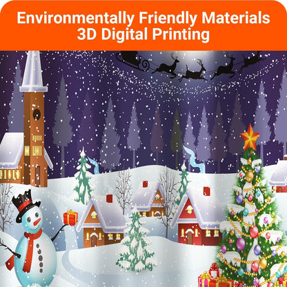 Duschvorhang Weihnachtsstimmung Antischimmel 180x200cm 12 Ösen