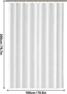 Duschvorhang 180x200 cm Weiß Wasserdicht Waschbar PEVA mit