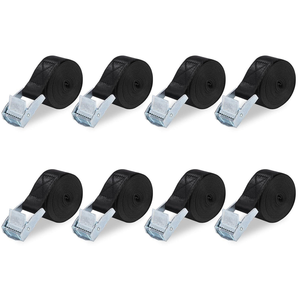 8x Spanngurte 100cm – Kurz & Verstellbar für Fahrrad & Motorrad