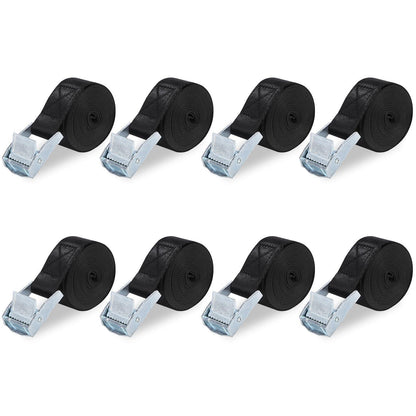 8x Spanngurte 100cm – Kurz & Verstellbar für Fahrrad & Motorrad