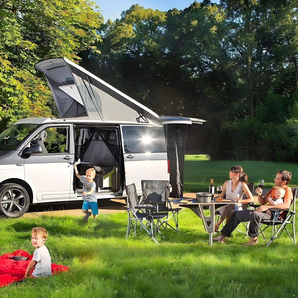 Magnetisches Moskitonetz für VW T5/T6 Schiebetür