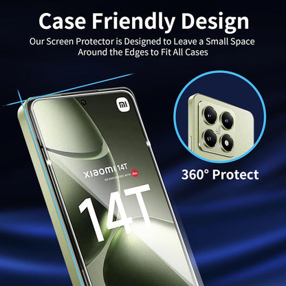 Schutzfolie Xiaomi Mi 14T Panzerglas 2 Stück Anti-Kratzen 9H Härte