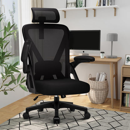 Ergonomischer Bürostuhl mit verstellbarer Kopfstütze und