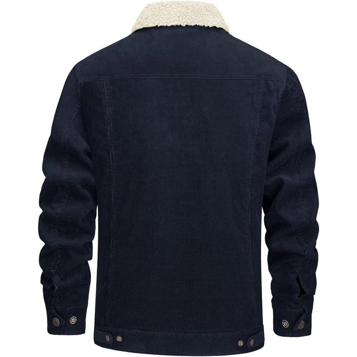 Herren Cordjacke gefüttert mit Teddyfell - Navy