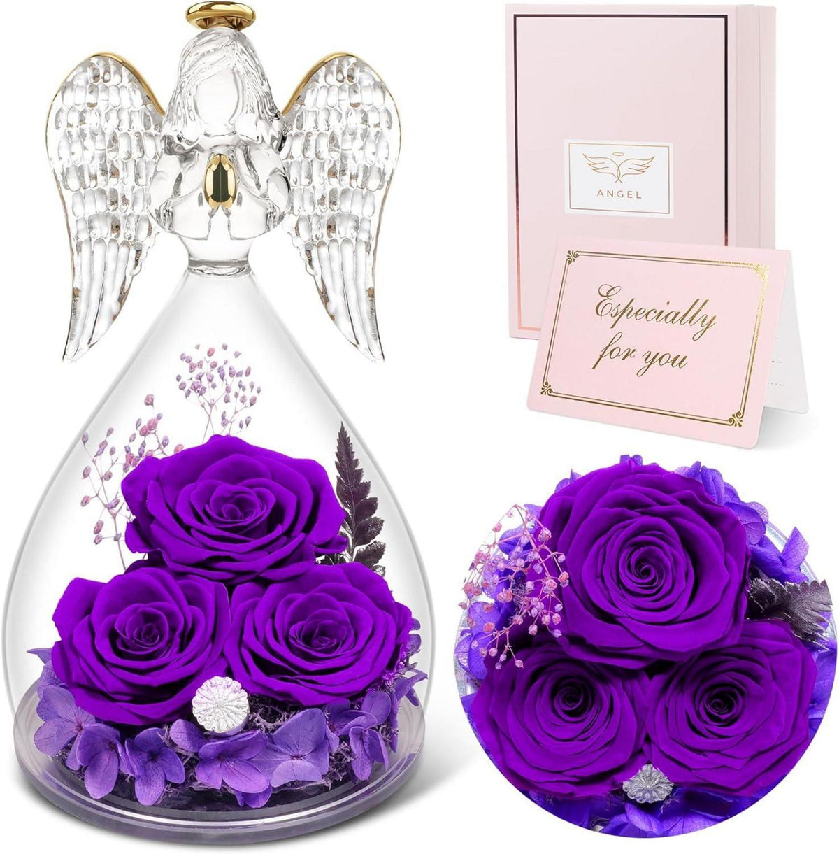 Ewige Rose Engel Geschenkbox 3 Ewige Rose Glas