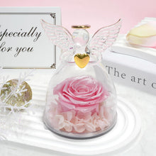 Sunia Ewige Rose Engel Figur in Glas - Geschenk für