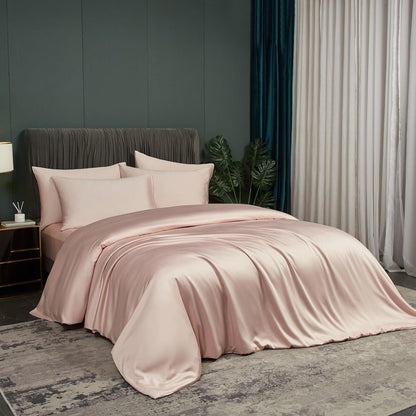 Bambus Sommerbettwäsche 220x240cm Rosa – Atmungsaktiv & Kühle
