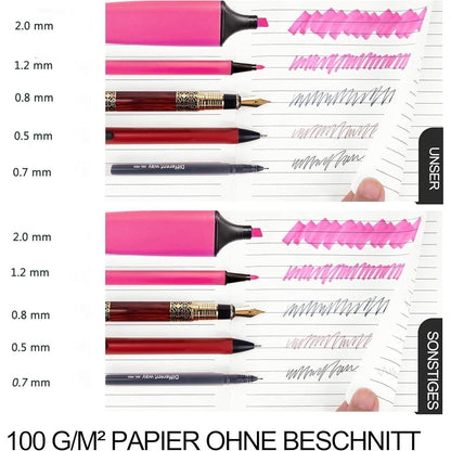 Liniertes Notizbuch A5 mit Stift – Tagebuch für Erwachsene