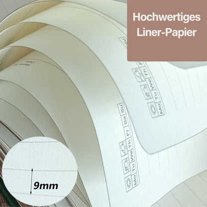 Liniertes Notizbuch A5 mit Stift – Tagebuch Hardcover in Lederoptik