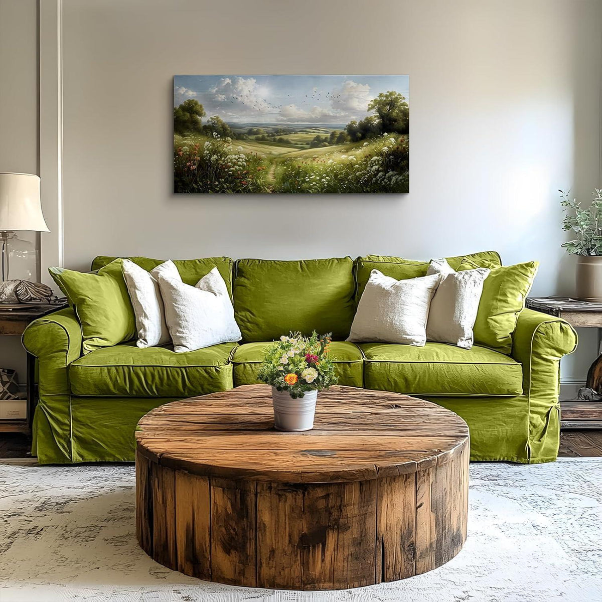 Leinwandbild Sonniges Feld 50x100 cm für Wohnzimmer & Büro