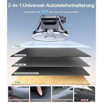 Handyhalterung Auto 360° Drehbar mit starkem Saugnapf