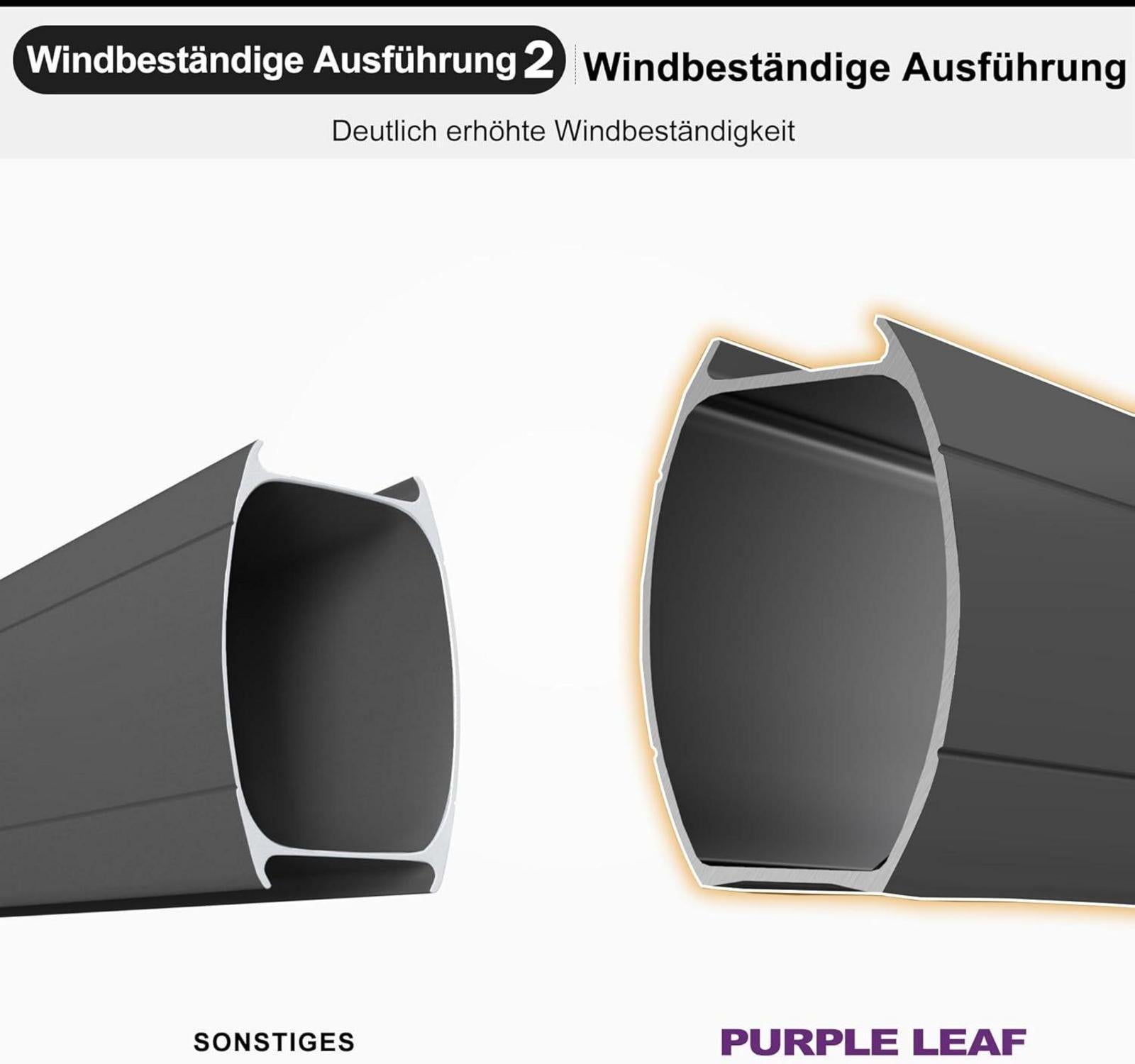 Ampelschirm 300x400cm Sonnenschirm Drehbar mit Kurbel XXL Beige