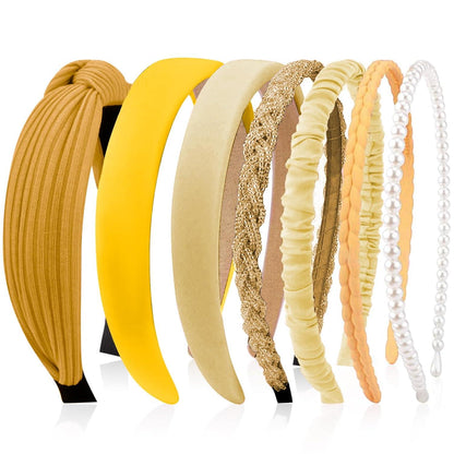 7-teiliges Perlen Stirnband Set für Damen und Mädchen