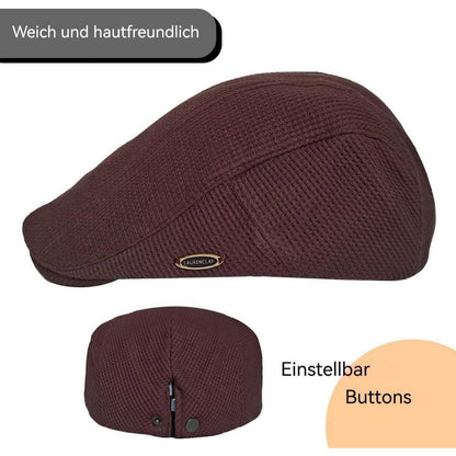 Herren Schiebermütze Verstellbar – Warme Winter Newsboy Cap Kaffee