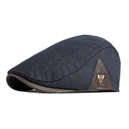 Herren Schiebermütze Verstellbar Marineblau – Warme Winter Cap