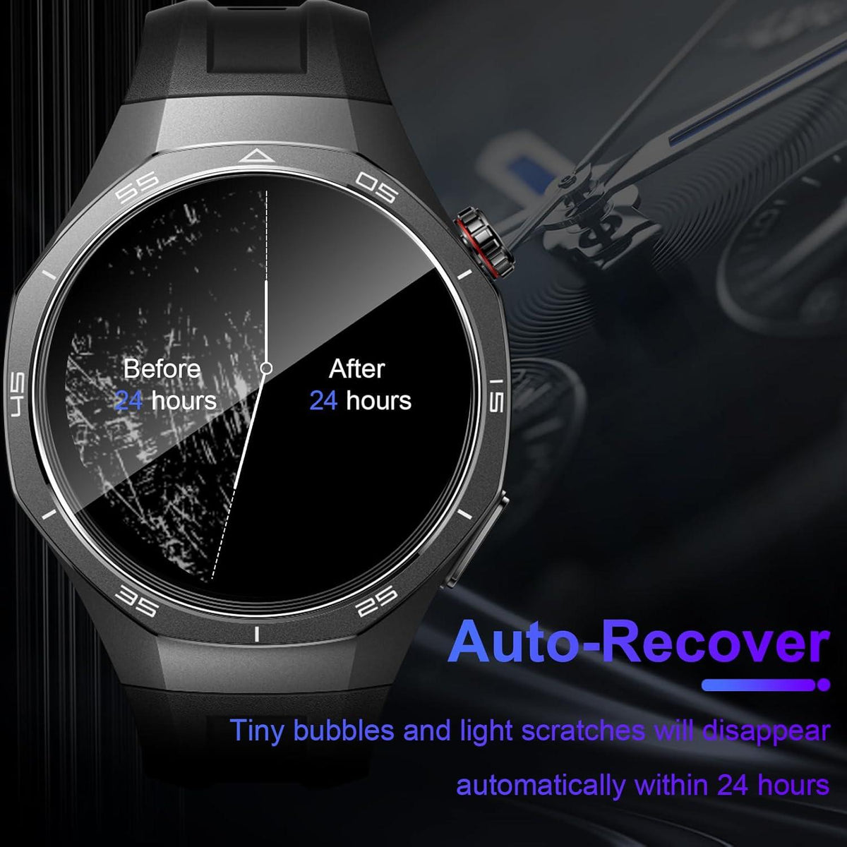 3er Pack Displayschutzfolie für Huawei Watch GT5 PRO 46MM Schutzfolie