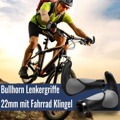 Ergonomische Fahrradgriffe mit Klingel & Werkzeug (22mm)