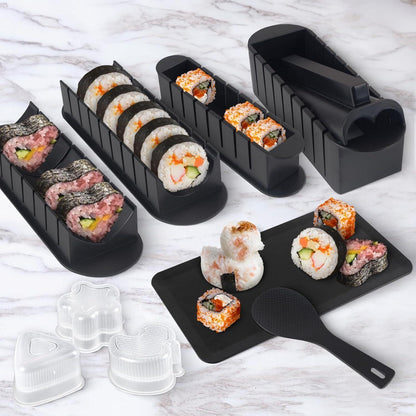 Sushi Maker Set für Anfänger, 20-teilig, Schwarz