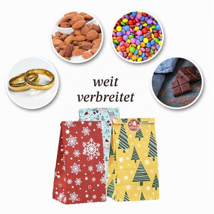 24 Weihnachtstüten mit Aufkleber – Geschenktüten für Kinder & Party