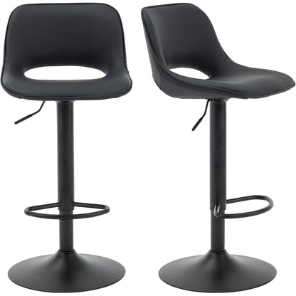 YOUNIKE Barhocker 2er Set, Höhenverstellbar & Drehbar, Schwarz