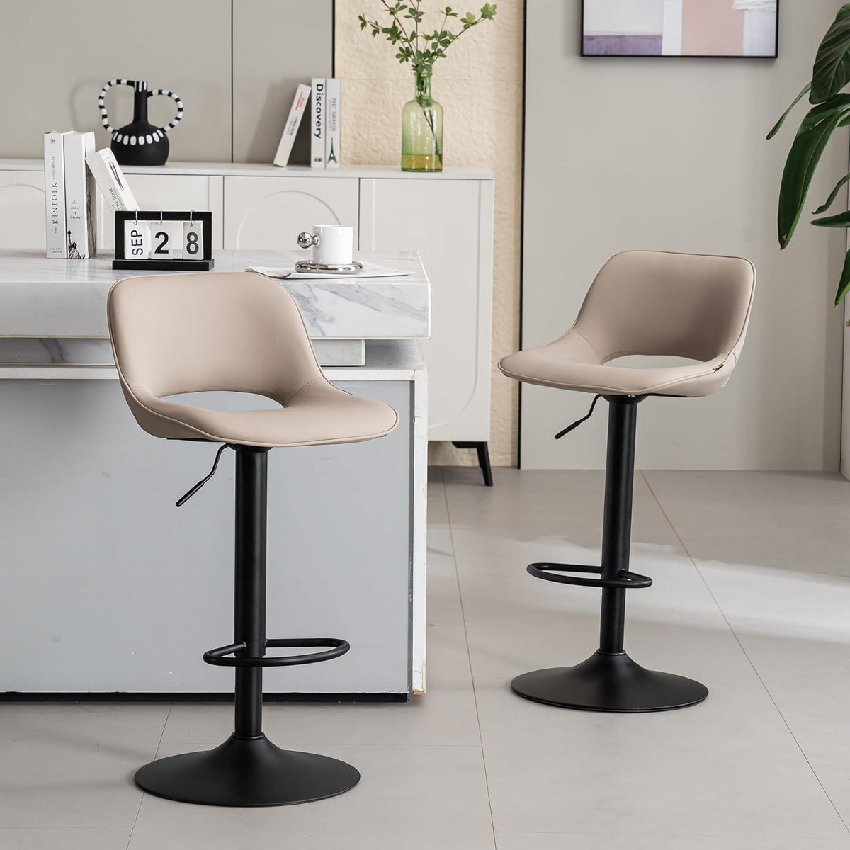 YOUNIKE Barhocker 2er Set, Höhenverstellbar & Drehbar